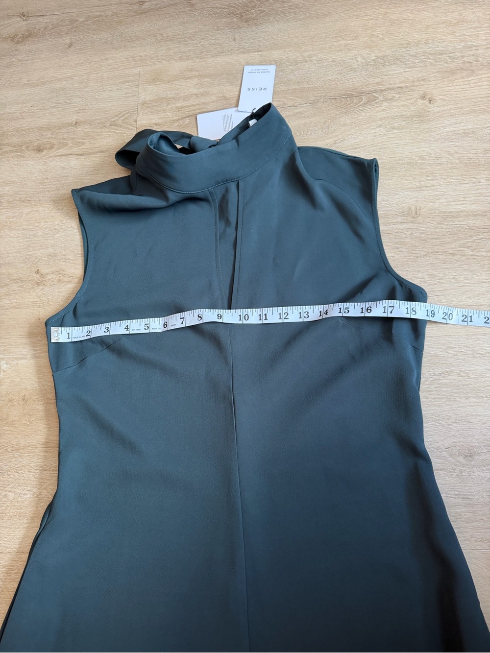 Reiss Deep Teal Mock-Neck Midi Dress - Picture 7 of 12